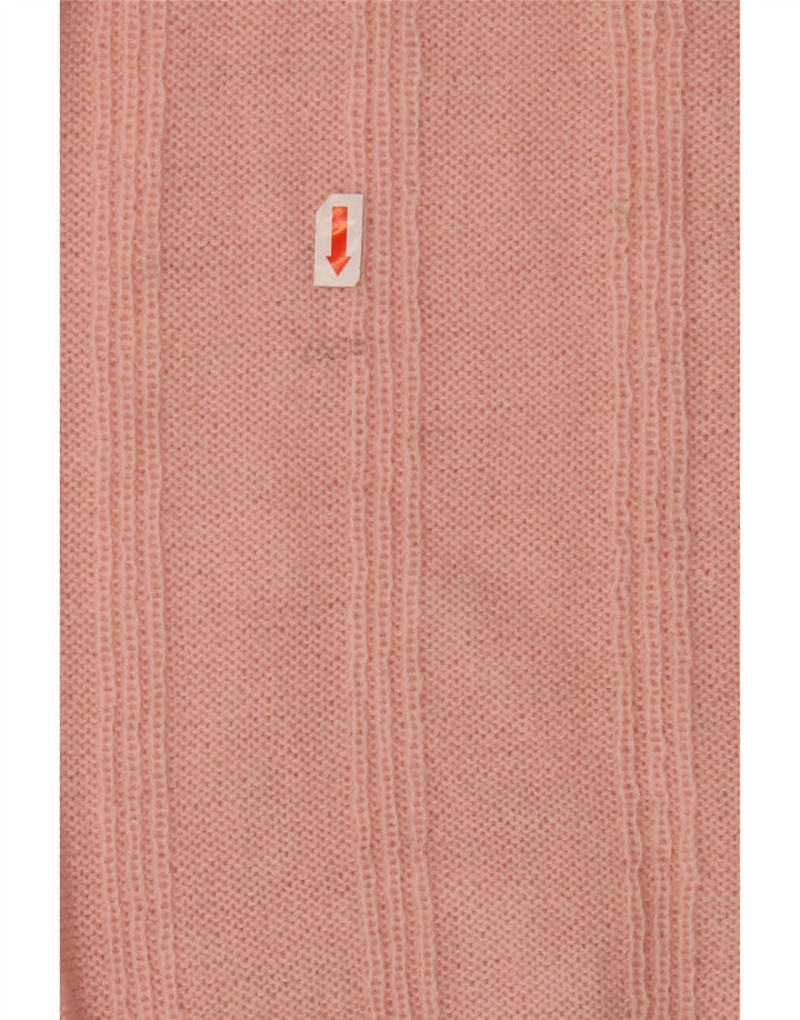 VINTAGE Damen Pullover mit V-Ausschnitt UK 18 XL Rosa