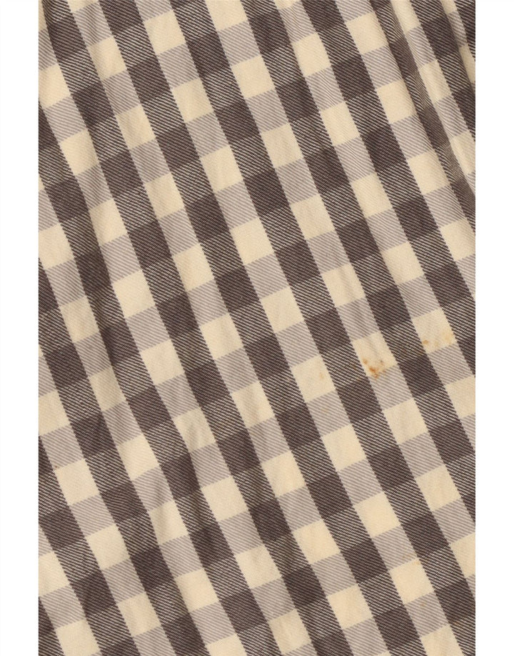 Superdry Herren-Flanellhemd, kleine graue Gingham-Baumwolle