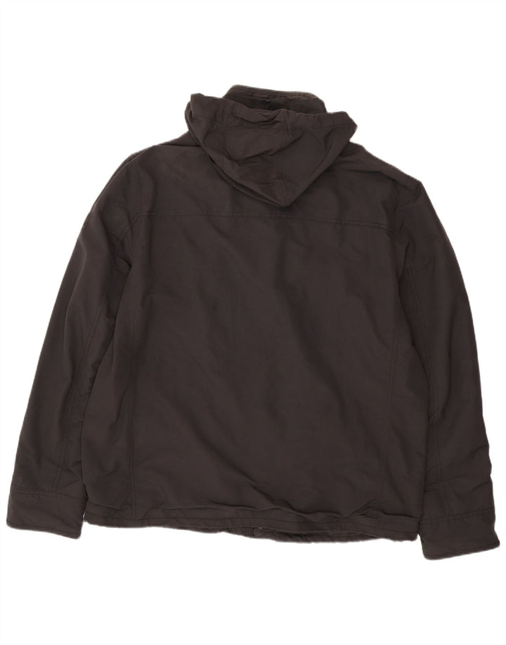 FAT FACE Herren-Utility-Jacke mit Kapuze, UK 42, XL, graues Nylon