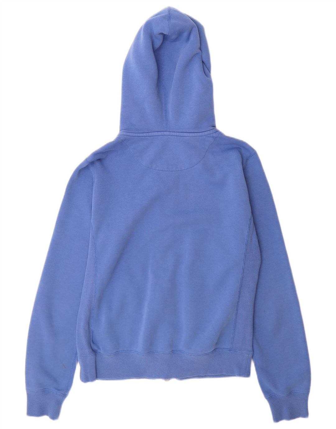 Nike Damen Zip Hoodie Pullover UK 12 Mittelblaue Baumwolle