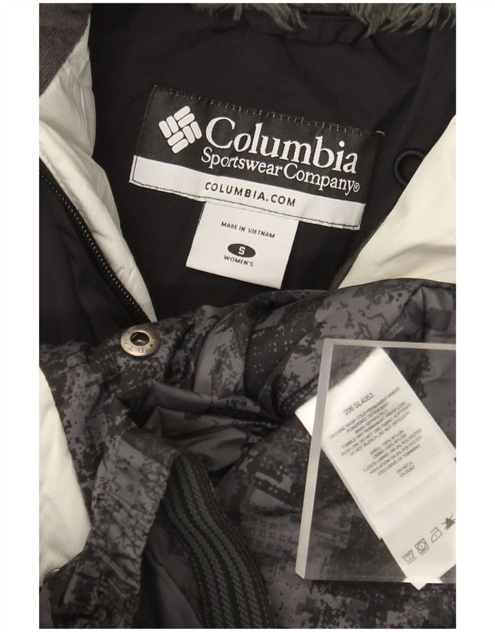 Columbia Damen-Windbreakerjacke mit Kapuze, UK 10, Größe S, schwarzes Nylon