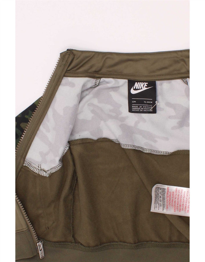 Nike Baby-Jungen-Trainingsanzug, Oberteil, Jacke, 9–12 Monate, Khaki-Tarnmuster, Polyester