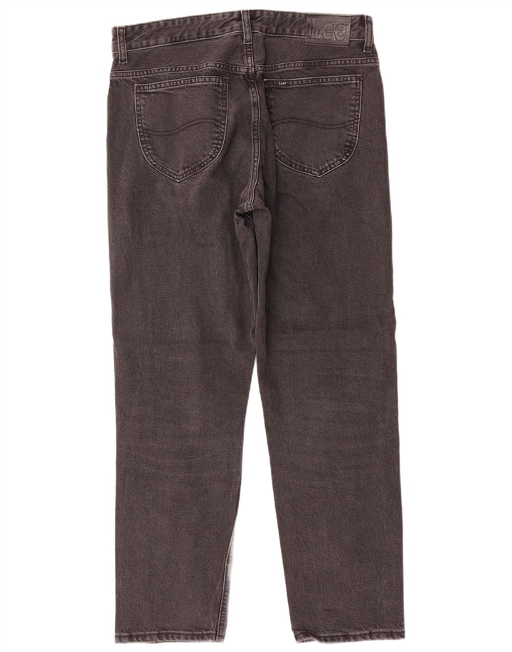 Lee Herren Rider Straight Jeans W31 L31 Graue Baumwolle
