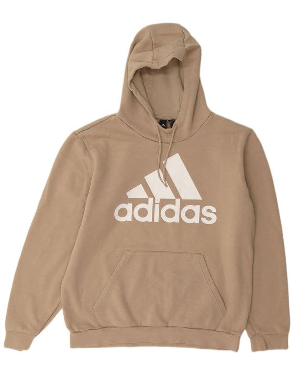 Adidas Herren Graphic Hoodie Pullover UK 44/46 Große beige Baumwolle
