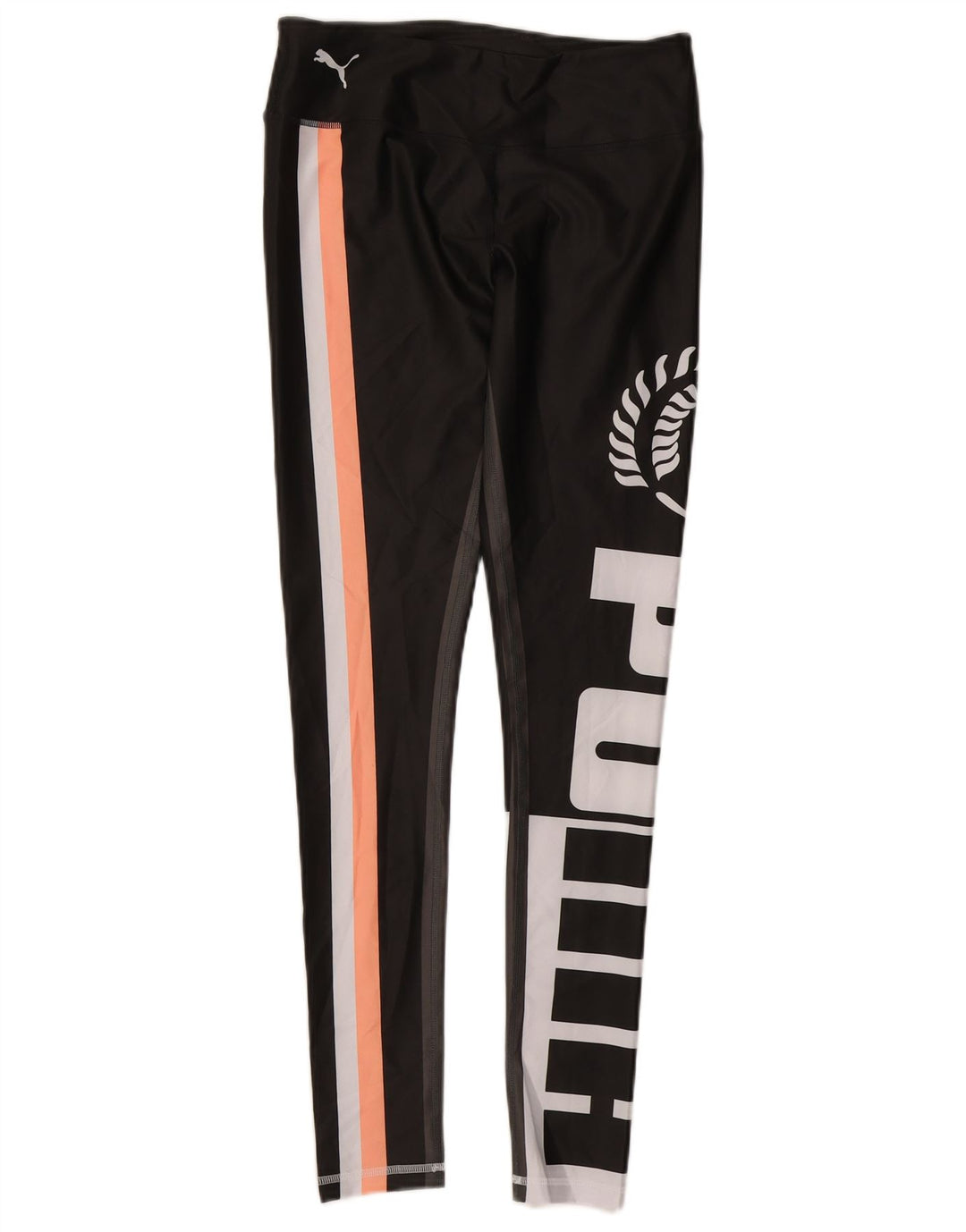 PUMA Damen Graphic Leggings UK 12 Mittelschwarzes Colourblock-Polyester