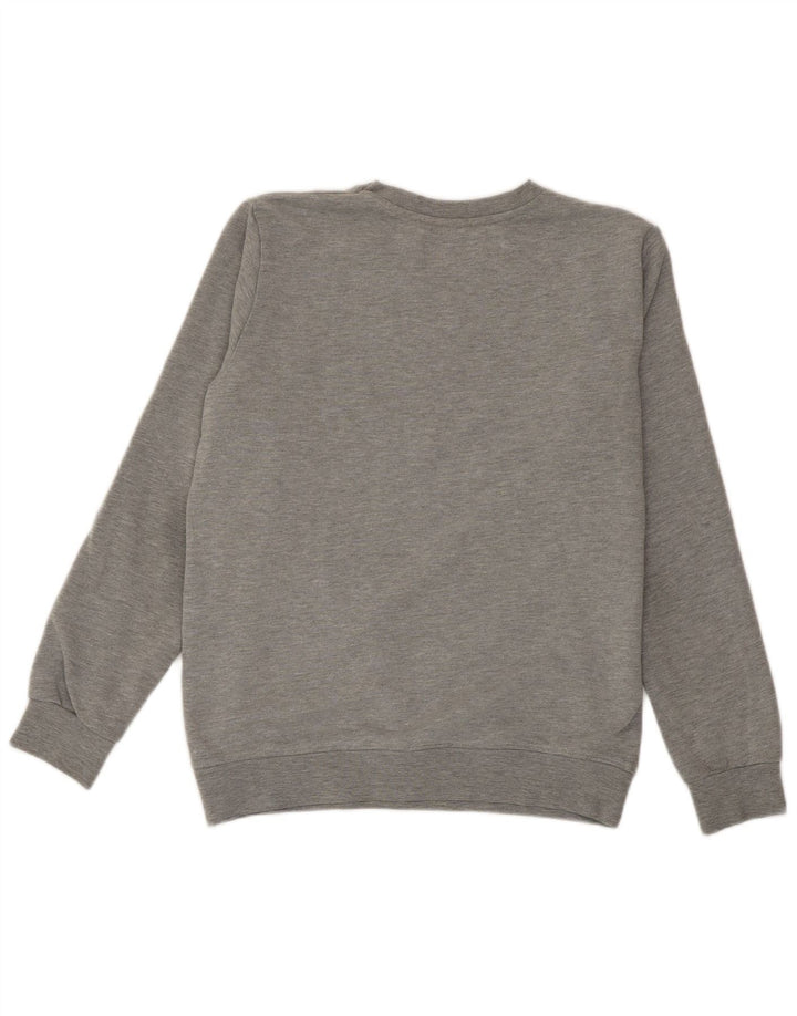 Pyrex Damen Grafik-Sweatshirt-Pullover UK 10 Small Graue Baumwolle