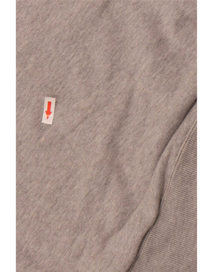 Diadora Herren Grafik-Sweatshirt-Pullover XL aus grau gesprenkelter Baumwolle