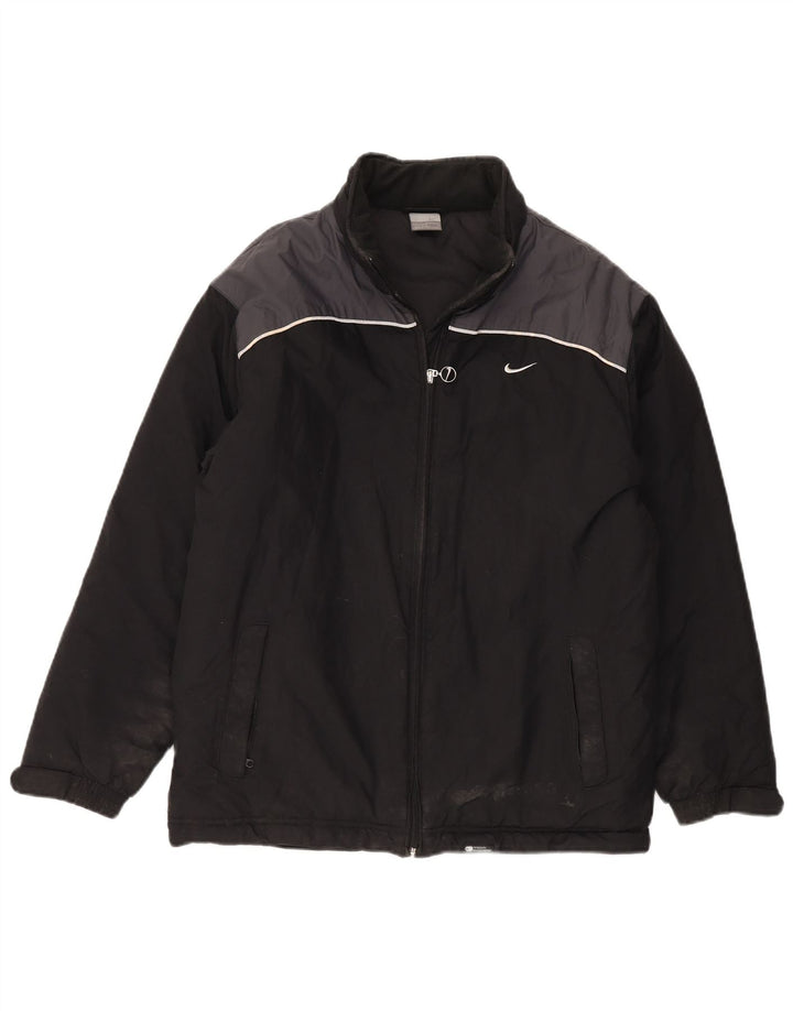 Nike Windjacke für Jungen, 13–14 Jahre, XL, schwarzes Colourblock-Nylon