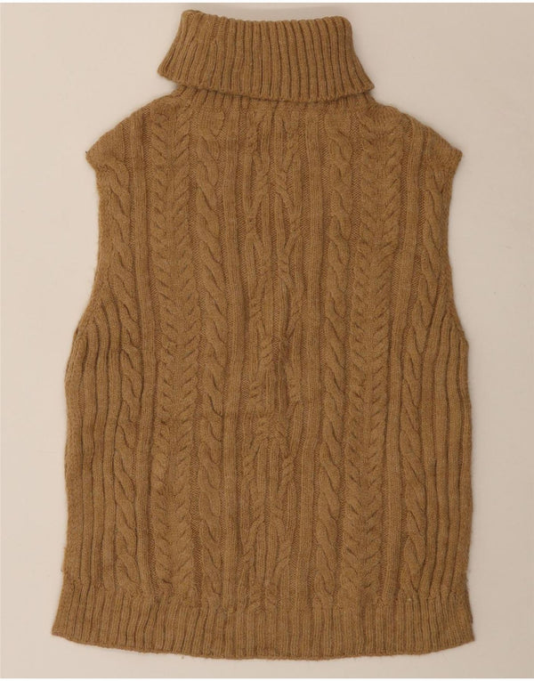 MARKS & SPENCER Damen Übergroßes Weste-Tanktop UK 6 XS Beige Acryl