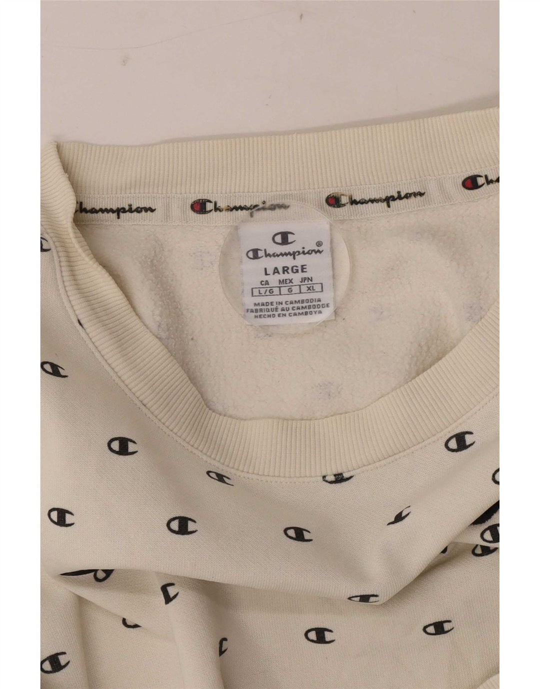 Champion Sweatshirt mit Grafik für Jungen, 11–12 Jahre, Größe L, weiß gepunktet