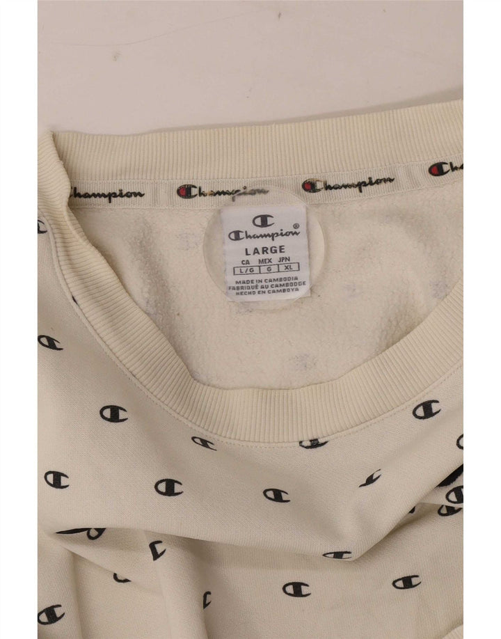 Champion Sweatshirt mit Grafik für Jungen, 11–12 Jahre, Größe L, weiß gepunktet