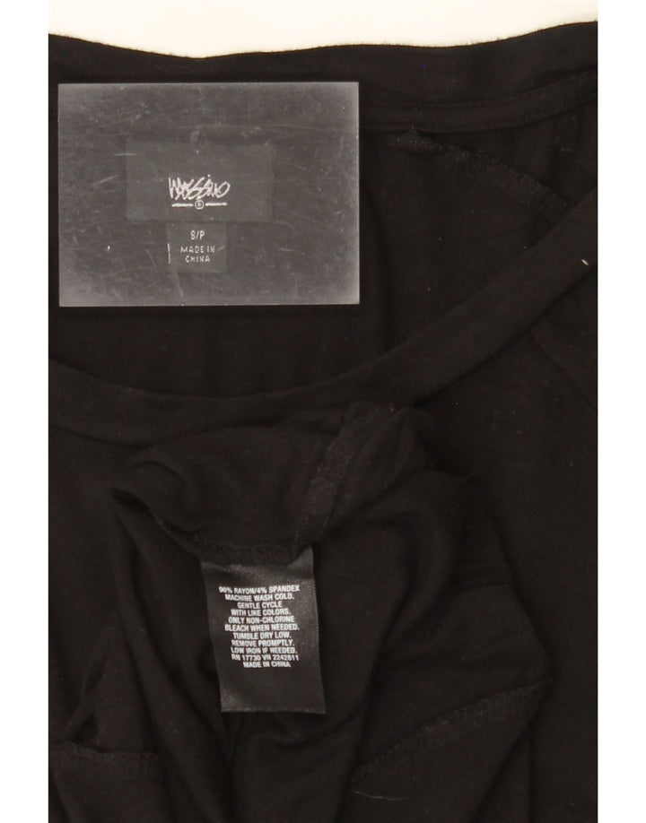 MOSSIMO Damen-Maxikleid mit 3/4-Ärmeln, Größe S, Schwarz, Viskose