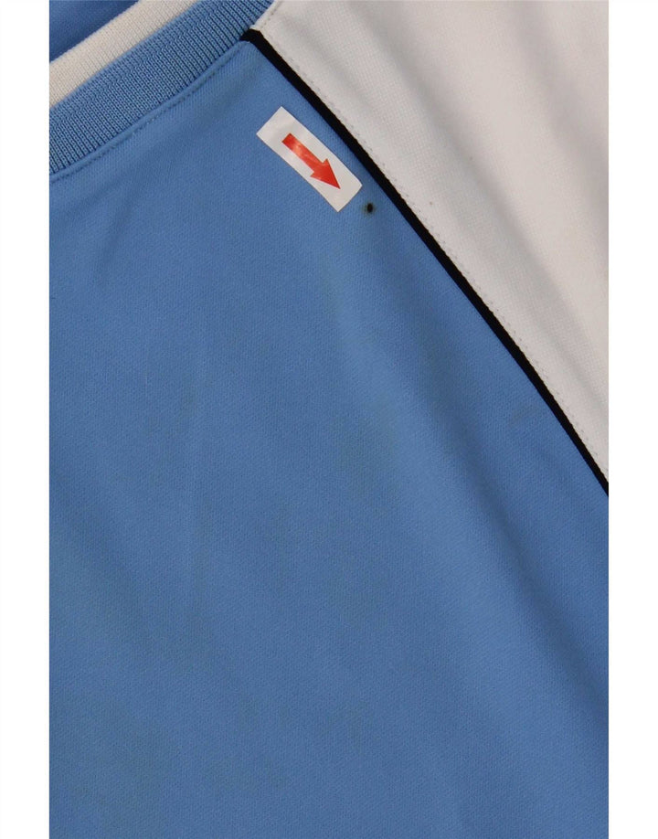Asics Herren Grafik-T-Shirt-Oberteil Mittelblaues Colourblock-Polyester
