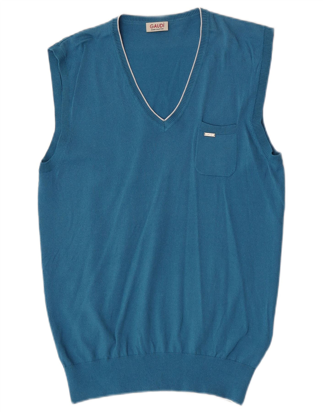 Gaudi Herren-Tanktop aus mittelblauer Viskose