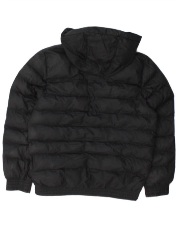 Nike Jungen-Kapuzenjacke, gepolstert, 12–13 Jahre, großes, schwarzes Polyester