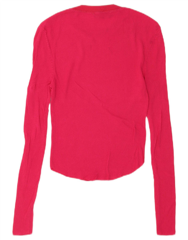 Zara Damen Top Langarm UK 10 Small Pink