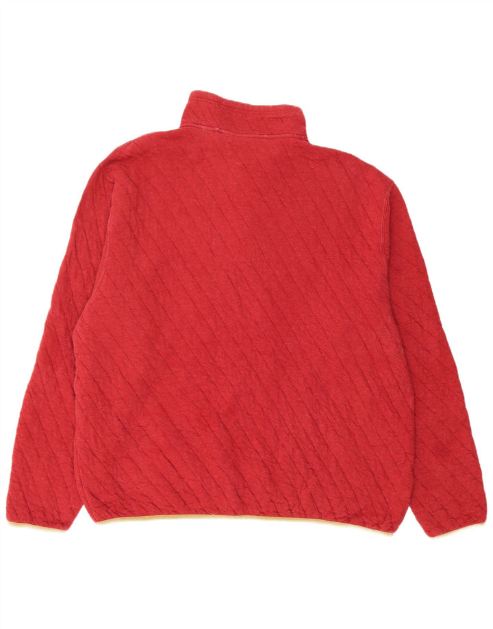 Orvis Herren-Sweatshirt mit Knopfkragen, XL, rote Baumwolle