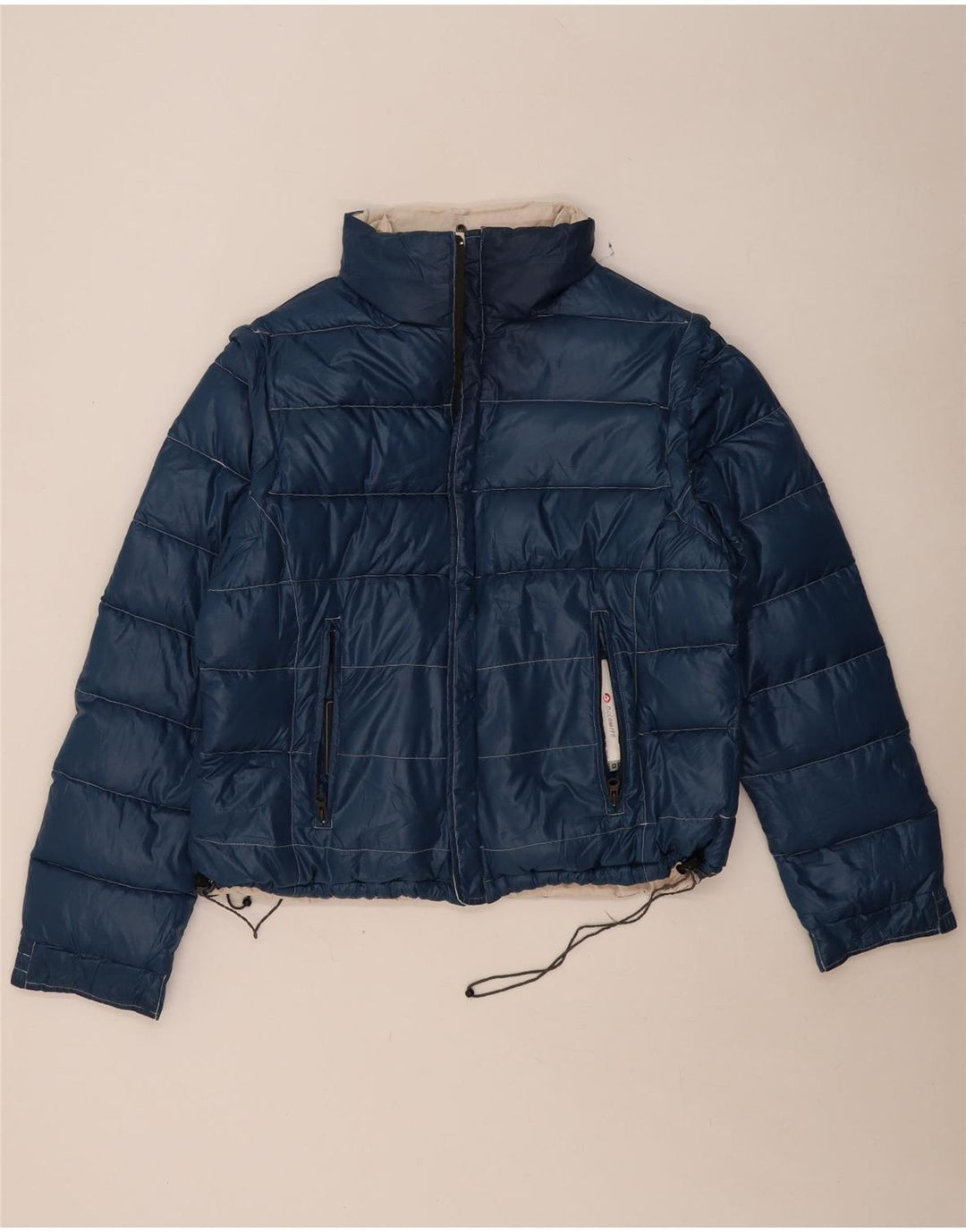 Dolomite Damen Crop Graphic Wattierte Jacke UK 18 XL Blauer Farbblock