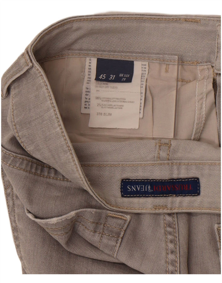 Trussardi Herren Slim Jeans W29 L30 Graue Baumwolle