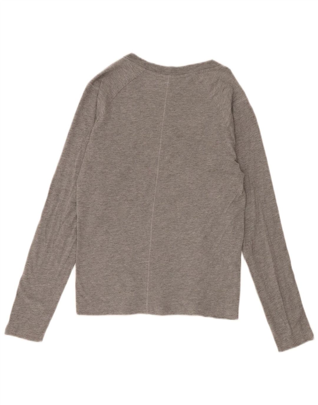 Nike Damen Top Langarm UK 10 Small Graue Baumwolle