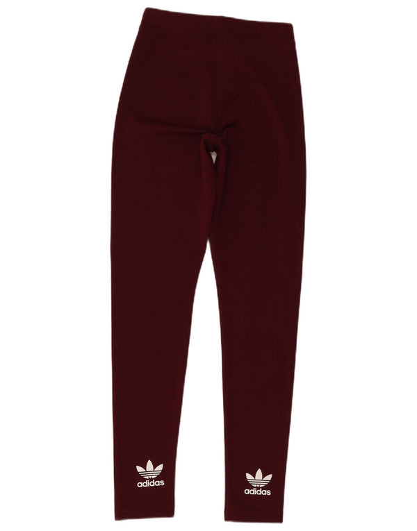 Adidas Damen Graphic Leggings UK 8 Small Burgund