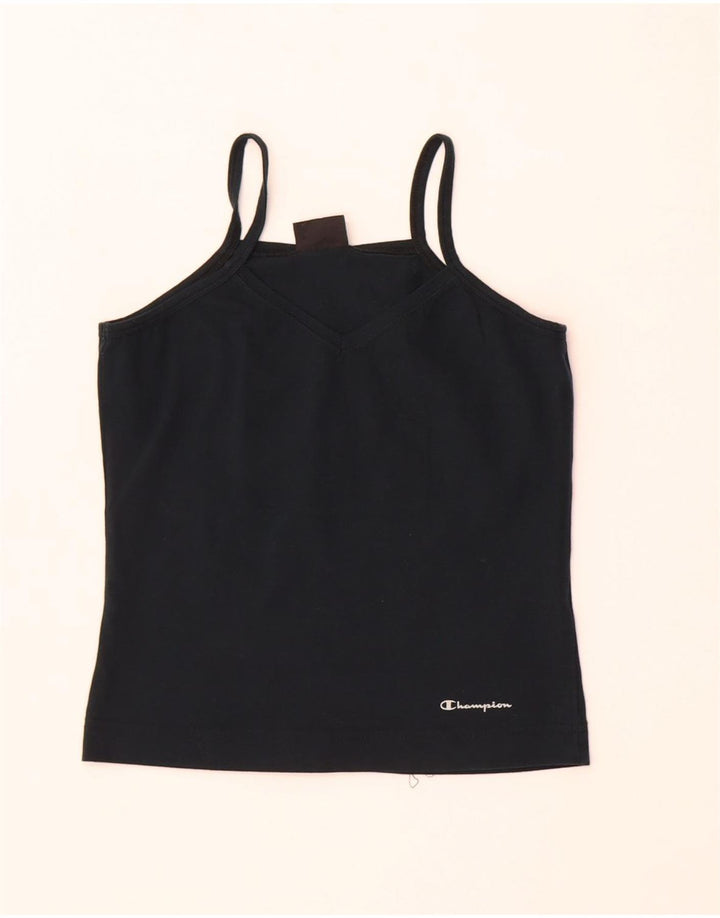 Champion Damen Crop Cami Top UK 8 Small Marineblau