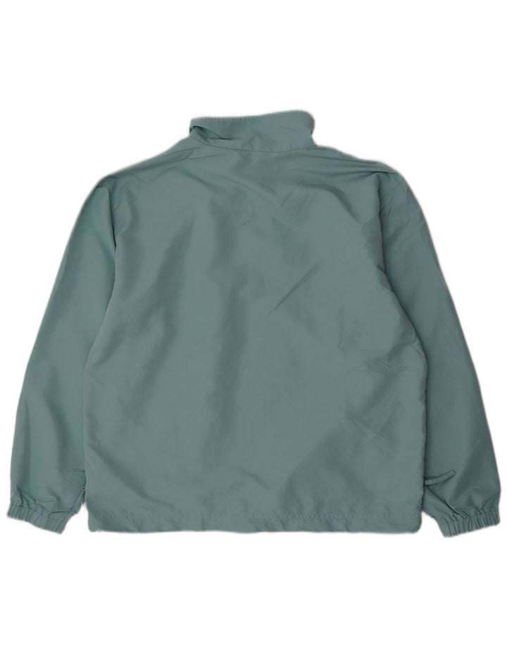 IZOD Herren-Pullover-Trainingsanzugoberteil mit Reißverschluss am Hals, mittelblaues Polyester