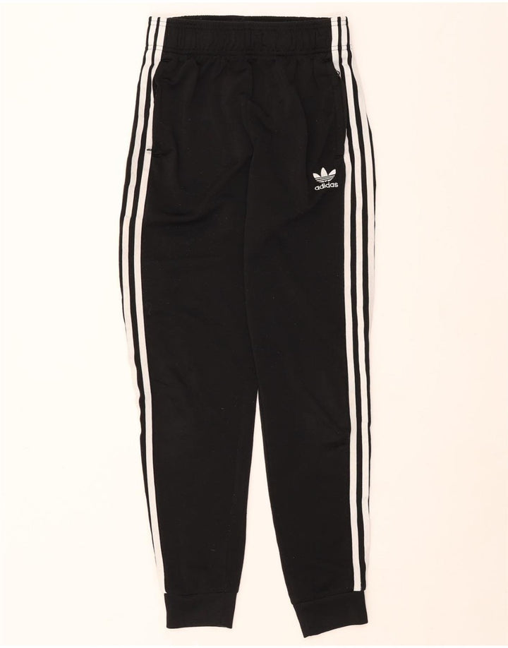 ADIDAS Boys Tracksuit Trousers Joggers 13-14 Years  Black Polyester