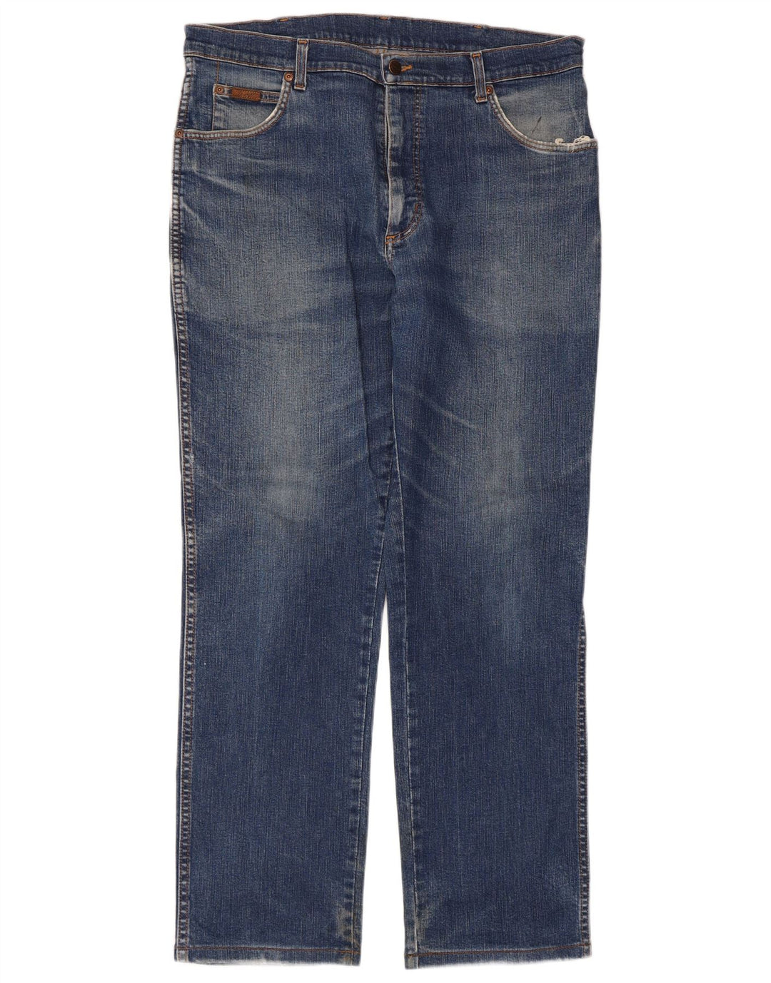 Wrangler Herren Texas Straight Jeans W38 L32 Blaue Baumwolle