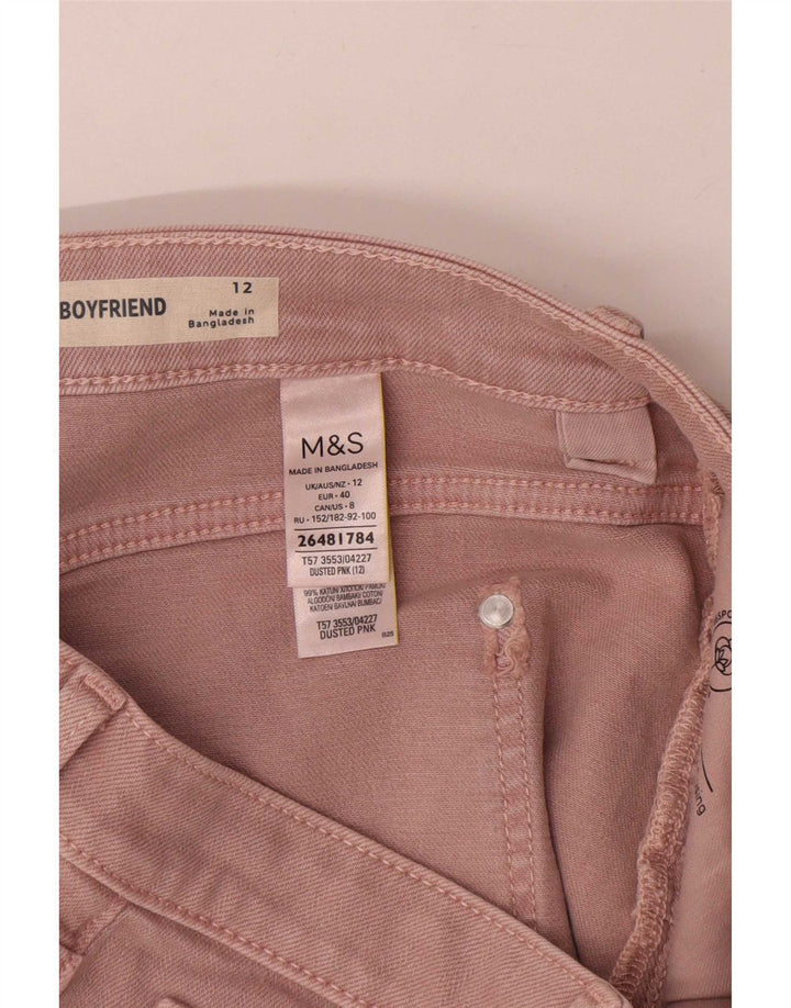 Marks & Spencer Damen Jeansshorts UK 12 Medium W30 Rosa Baumwolle
