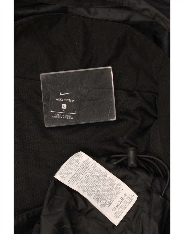 Nike Herren-Regenjacke mit Kapuze, UK 40, Größe L, Schwarz, Polyester