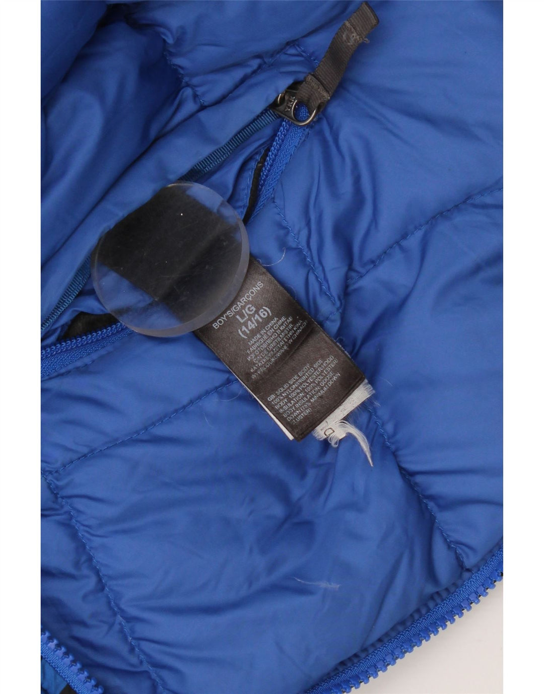 The North Face Wendbare wattierte Jacke mit Kapuze für Jungen, 12–13 Jahre, Größe L, Blau