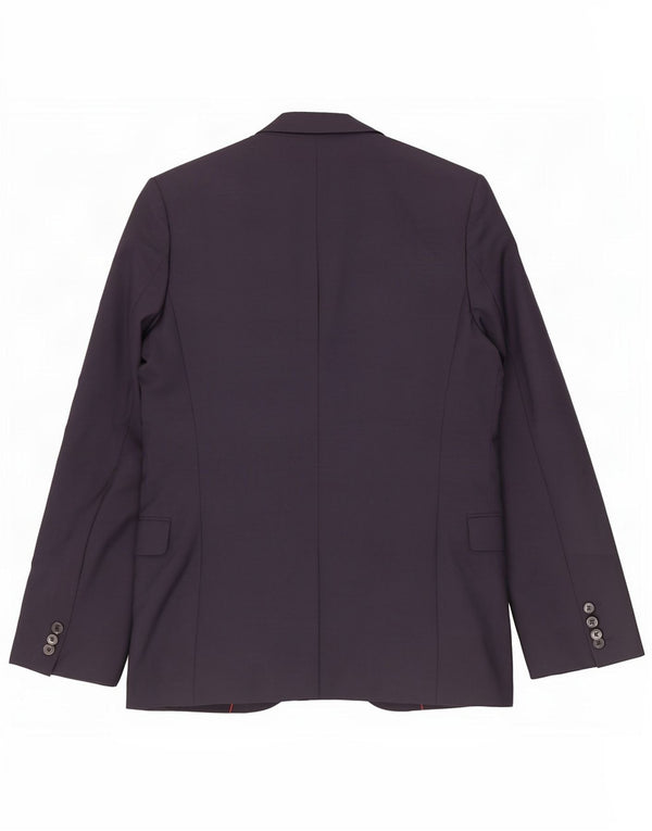 Hugo Boss Herren-Blazer mit 2 Knöpfen, US 36, kleine marineblaue Schurwolle