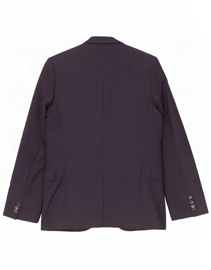 Hugo Boss Herren-Blazer mit 2 Knöpfen, US 36, kleine marineblaue Schurwolle