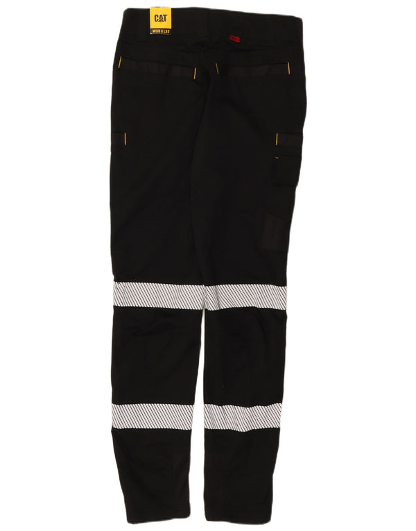 CAT Gerade Herren-Cargohose W30 L32 Schwarze Colourblock-Baumwolle