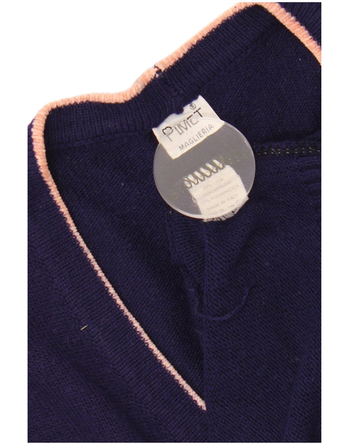 PIMET MAGLIERA Damen-Cardigan mit Grafik, UK 18, XL, Marineblau mit Blumenmuster