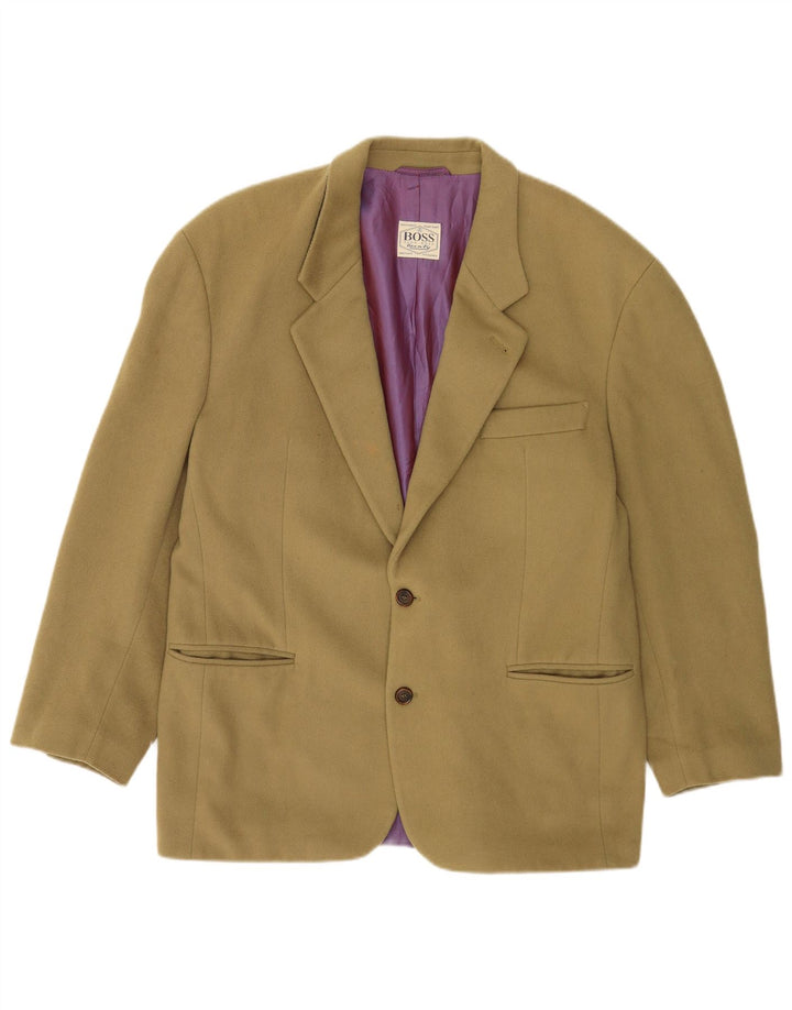 Hugo Boss Herren 2-Knopf-Blazerjacke IT 52 XL Grüne Wolle