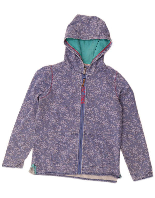 Fat Face Mädchen-Kapuzenpullover mit Reißverschluss, 13–14 Jahre, lila geblümt