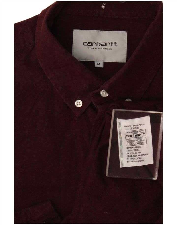 Carhartt Herrenhemd aus mittlerer burgunderroter Baumwolle