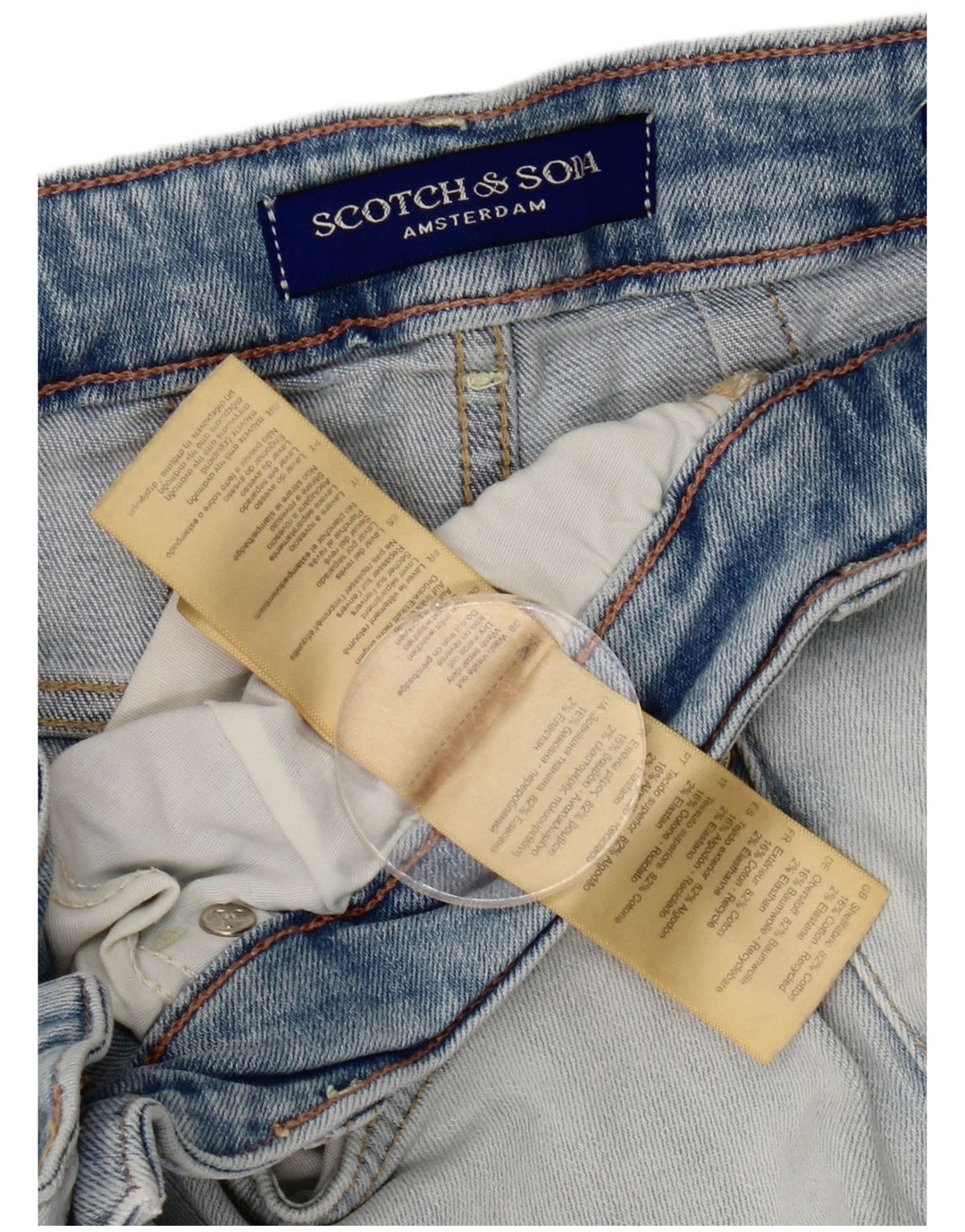Scotch & Soda Damen Slim Jeans W31 L28 Blaue Baumwolle