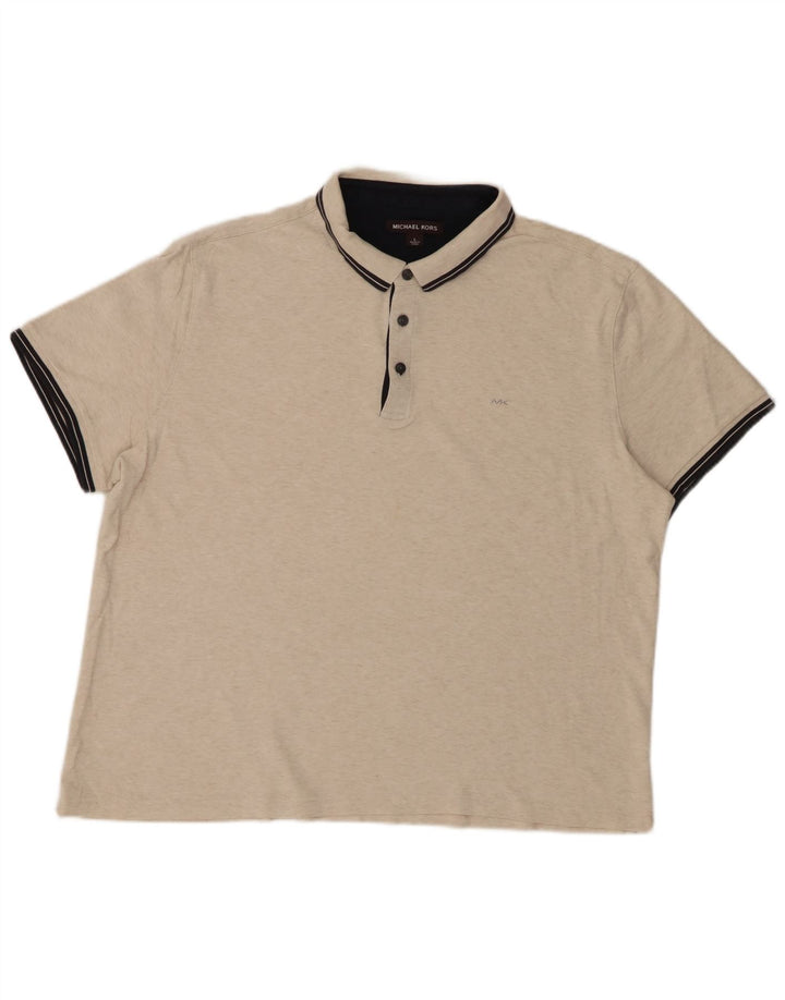 MICHAEL KORS Herren-Poloshirt, groß, beige meliert