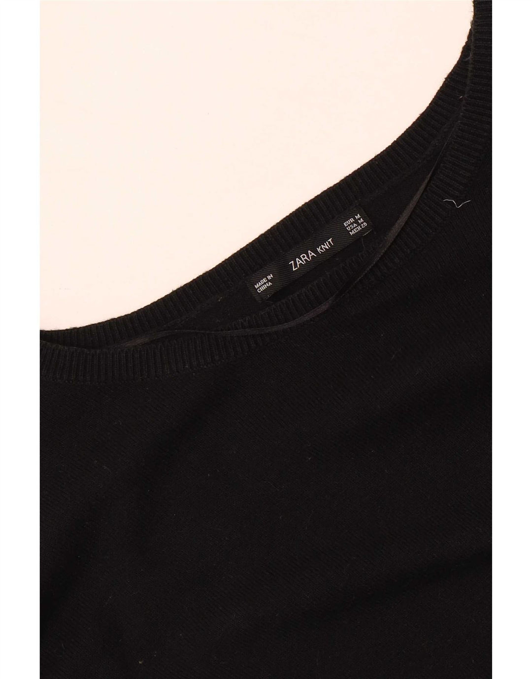 Zara Damen-Pullover, übergroß, U-Boot-Ausschnitt, Gr. 14, mittelschwarz