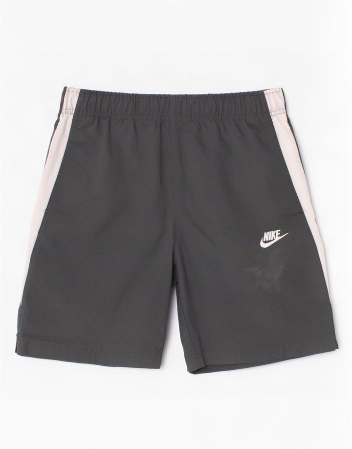 Nike Sportshorts für Jungen, 12–13 Jahre, groß, graues Colourblock-Polyester