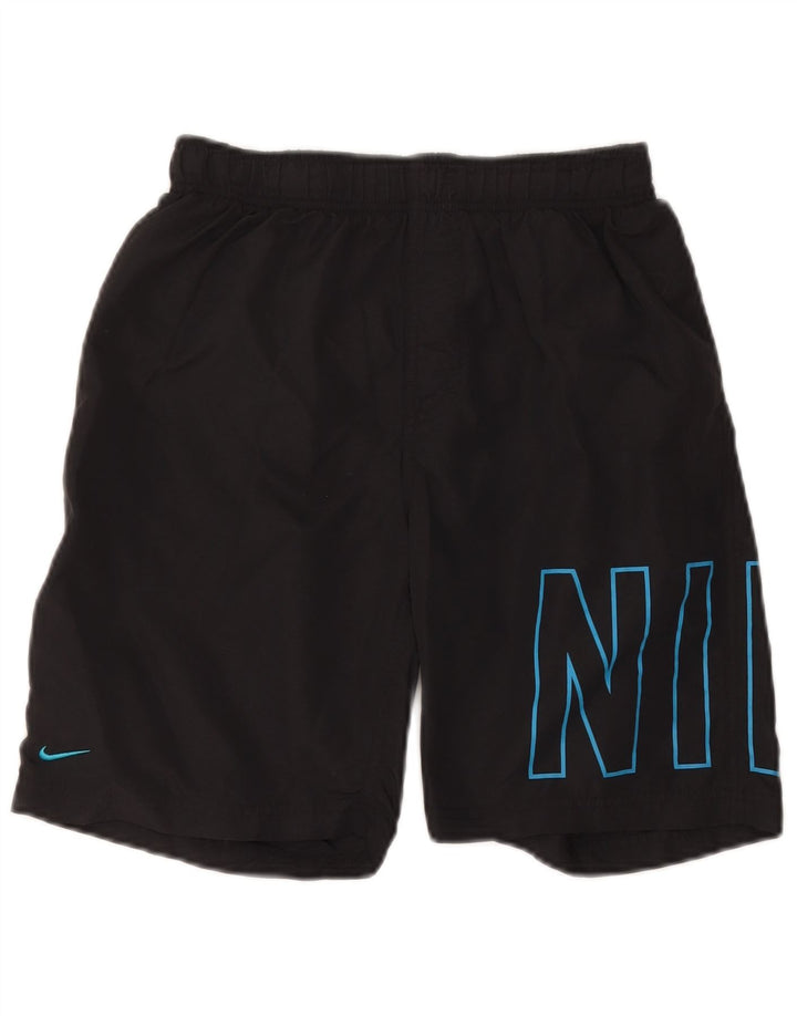 Nike Herren-Sportshorts mit Grafik, Größe S, schwarzes Nylon