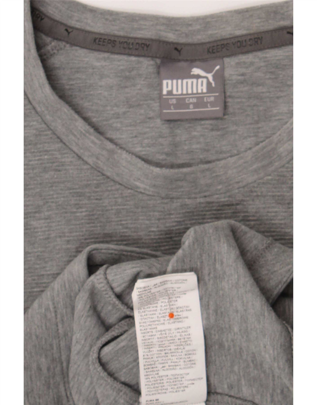 Puma Herren-Oberteil, langärmelig, groß, Grau, Colourblock-Baumwolle
