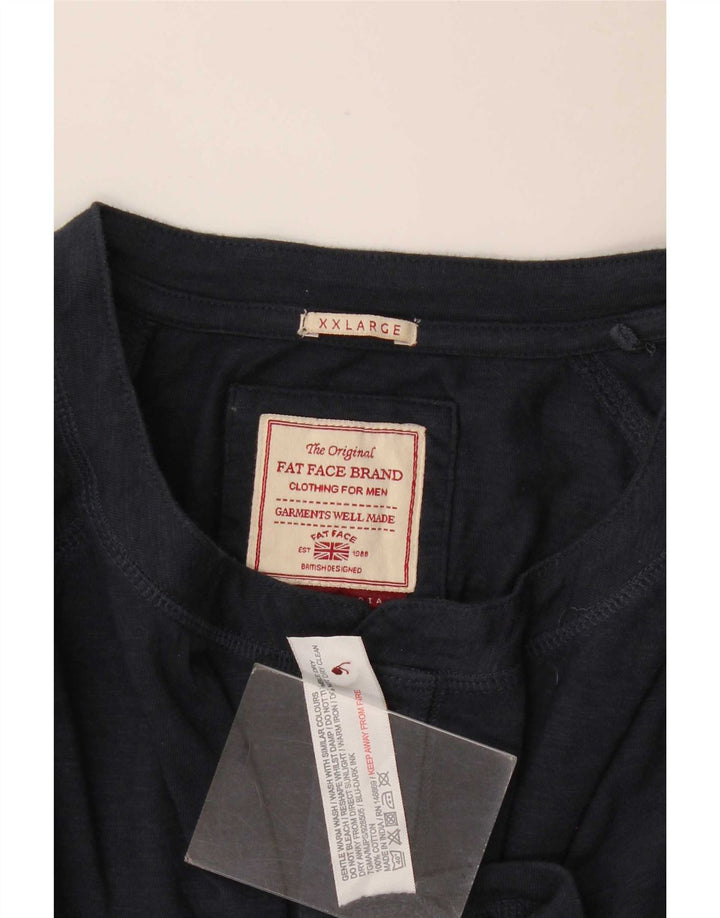 Fat Face Herren-Top, langärmelig, 2XL, Marineblau, Baumwolle