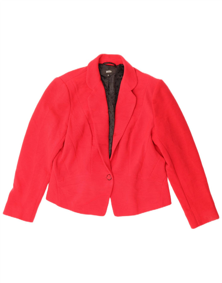 Marks & Spencer Damen-Blazer mit 1 Knopf, UK 18, XL, Rot, Polyester