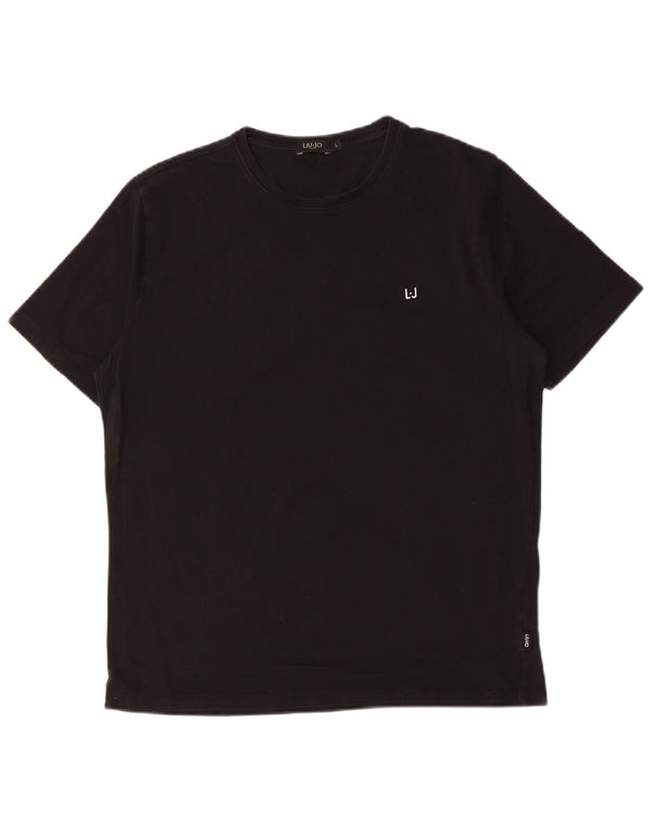 Liu Jo Herren T-Shirt Top Large Schwarz Baumwolle