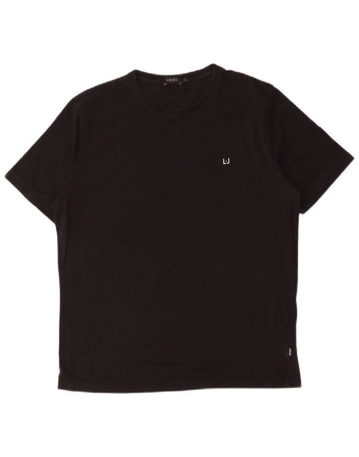 Liu Jo Herren T-Shirt Top Large Schwarz Baumwolle