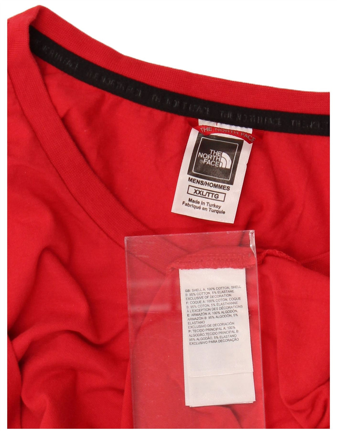 THE NORTH FACE Herren Grafik T-Shirt Top 2XL Rot Baumwolle